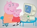 Igra Little Pig: At the computer