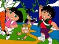 Igra Dora & Diego. Online coloring page