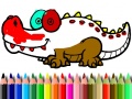 Igra Back To School: Aligator Coloring