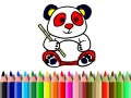 Igra Back To School: Panda Coloring