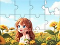 Igra Jigsaw Puzzle: Sunflower Girl