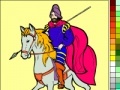 Igra Coloring: Knight on horseback