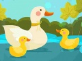 Igra Mother Duck and Ducklings Jigsaw