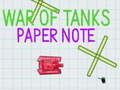 Igra War Of Tanks Paper Note