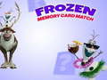 Igra Frozen Memory Card Match