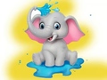 Igra Coloring Book: Elephant Spraying Water