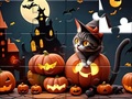 Igra Jigsaw Puzzle: Halloween Cat