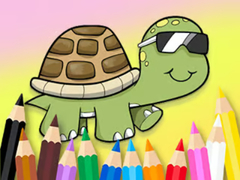 Igra Coloring Book: Sunglasses Turtle