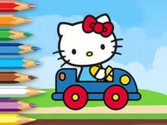 Igra Coloring Book: Hello Kitty Driving Car