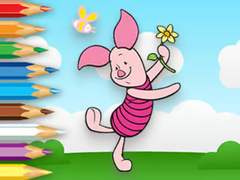 Igra Coloring Book: Piglet Holds Toy Windmill