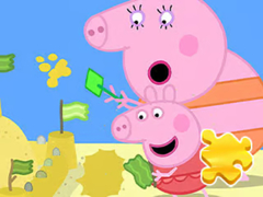 Igra Jigsaw Puzzle: Peppa Pig Making Sand