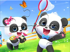 Igra Jigsaw Puzzle: Baby Panda Spring Outing