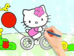 Igra Coloring Book: Hello Kitty Cycling