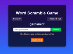 Igra Word Scramble Game Challenge