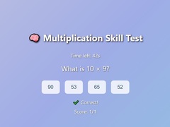 Igra Multiplication Skill Test