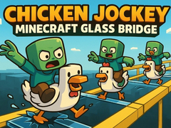 Igra Chicken Jockey: Minecraft Glass Bridge