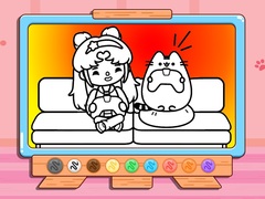 Igra Coloring Book: Toca Life With Pusheen