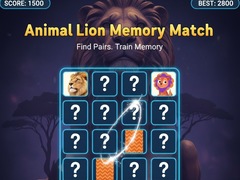 Igra Animal Lion Memory Match