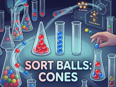Igra Sort Balls: Cones