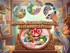Igra Round Jigsaw Puzzle 2 Assemble Cartoon