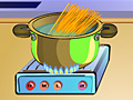 Igra Cooking spaghetti with tuna